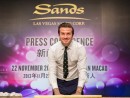 記者会見に出席したベッカム氏 (c) The Venetian Macao