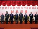 1月16日に開催された中連弁主催の新春パーティ。写真中央左が李剛主任(行政長官辦公室)