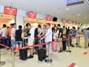 新たにオープンしたマカオ外港フェリーターミナルの空港線専用チェックインカウンター(写真:信德中旅船務管理有限公司)