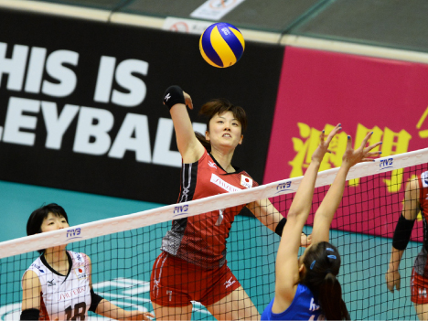 山口選手のアタック（写真：FIVB）