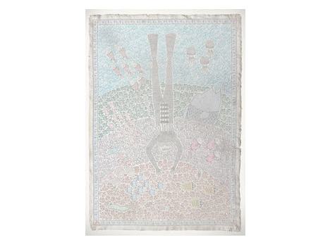 ©『Water Men - Coral reefs』Takahisa Hashimoto Water pen+ Paper+ Digital mix, 728 x 1030mm