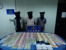 逮捕された機内窃盗団の男3名(写真:治安警察局)