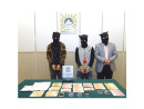 カジノ広報部員を恐喝した疑いで逮捕、起訴された中国・貴州省出身の3人の男(写真:司法警察局)