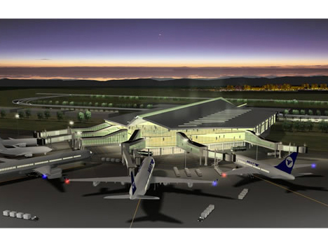 三菱商事と千代田化工建設のJVが建設工事を受注した新ウランバートル国際空港の完成予想イメージ（写真：三菱商事）