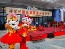 横琴長隆企鵝酒店(ペンギンホテル)開業式典=2月19日、中国・広東省の珠海横琴長隆国際海洋リゾート(写真:Guangdong Chimelong Group)