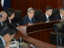 マカオ立法会施政弁論会で演説を行う黄少澤マカオ保安庁長官(写真中央)=4月9日(写真:GCS)