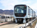 広島県の三菱重工三原製作所で走行試験を行うマカオLRT車輌(資料)=2014年4月(写真:GIT)