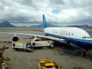 香港国際空港に駐機する中国南方航空機(資料)—本紙撮影