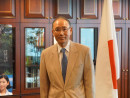 松田邦紀駐香港日本国総領事(大使)=2015年10月、在香港日本国総領事館にて本紙撮影
