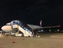 福岡空港に駐機中のマカオ航空エアバスA320型機(資料)=2016年7月-本紙撮影