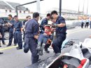 マカオグランプリ大会組織委員会がFIAと合同で実施したレスキュー訓練の様子=10月16日、マカオグランプリビル(写真:MGPOC)