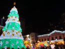 マカオの世界遺産・セナド広場のクリスマスツリー(資料)-本紙撮影