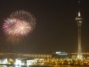 マカオの夜空を彩る花火(資料)-本紙撮影