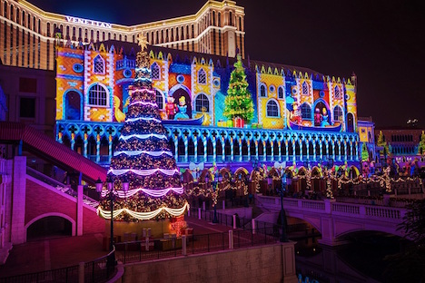 ヴェネチアンマカオで開催中の3Dプロジェクションマッピングショー（写真：The Venetian Macao）