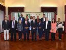 IACMを表敬訪問したポルトガル語圏諸国首都連盟の代表団とIACM管理委員会のタルベス主席（前列中央）＝2017年6月13日（写真：IACM）