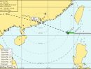 8月22日午後2時(現地時間)時点の台風13号の位置と予想進路(図版:マカオ地球物理気象局)