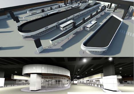關閘バスターミナルの完成予想イメージ（図版：マカオ政府交通事務局）