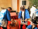 ホテルオークラマカオが新年恒例で開催している餅つき大会の様子(写真:Hotel Okura Macau)