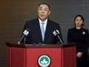 訪問先の北京で記者会見に臨むマカオ特別行政区のフェルナンド・チュイ行政長官=2017年12月15日(写真:GCS)