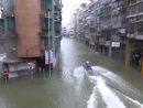 台風22号の影響で1メートル規模の浸水被害が出た内港エリア一帯=2018年9月16日(写真:GCS)