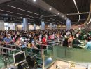 国慶節連休3日目の關閘イミグレーション施設の入境審査場の様子(写真:マカオ治安警察局)