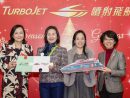 ターボジェット運営会社とオクトパスカード、マスターカードによるキャンペーン発表記者会見=2018年12月17日、香港(Shun Tak-China Travel Ship Management Limited)
