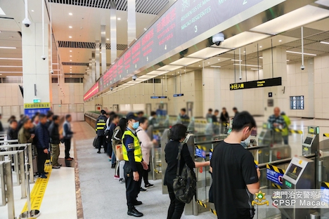 港珠澳大橋マカオ側イミグレーション（写真：マカオ治安警察局）