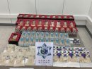 労働節ホリデー期間中に港珠澳大橋マカオ側イミグレーション施設の入境ホールにある税関検査場で発見された乾物の一部=2019年5月5日(写真:澳門海關)
