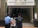 女性ショップ店員に下半身を露出したとして逮捕、送検された中国本土出身の男(写真:マカオ治安警察局)