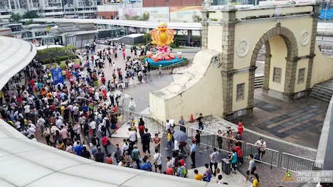 關閘イミグレーション施設の出口付近の様子（写真：マカオ治安警察局）